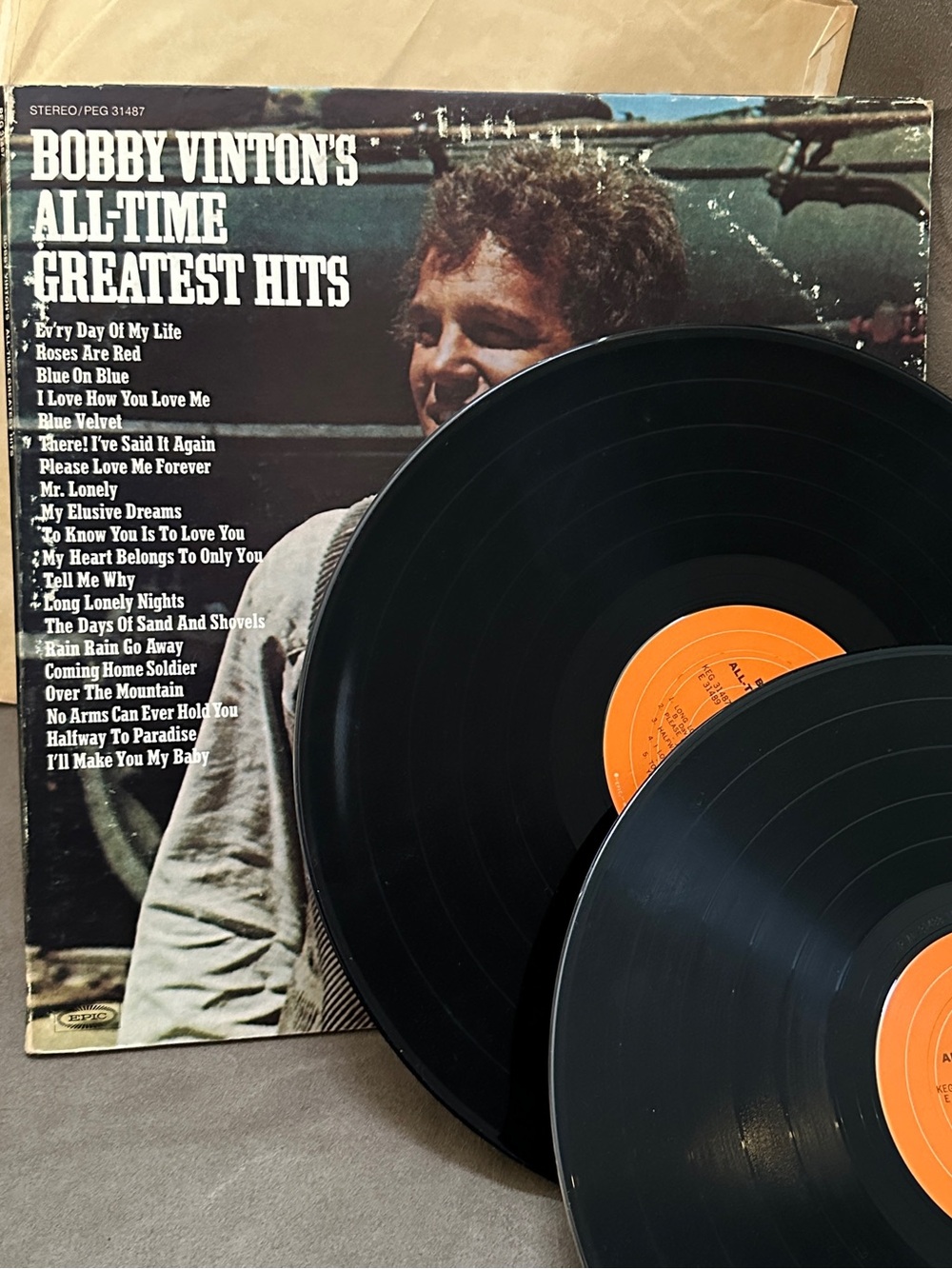 2 Vinyl Record Set: Bobby Vinton Greatest Hits 1970s 1972 collector item album